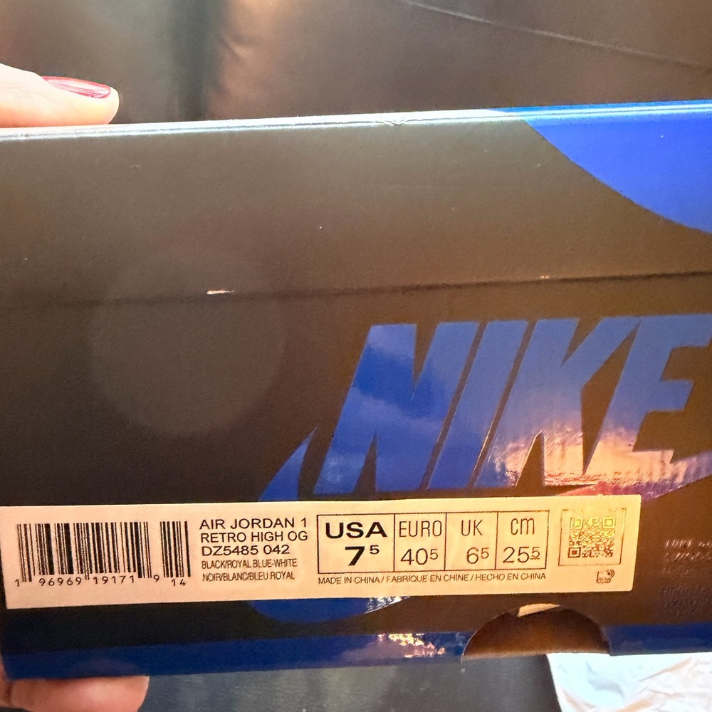 Nike Air Jordan 1 Retro High OG in Black and Blue